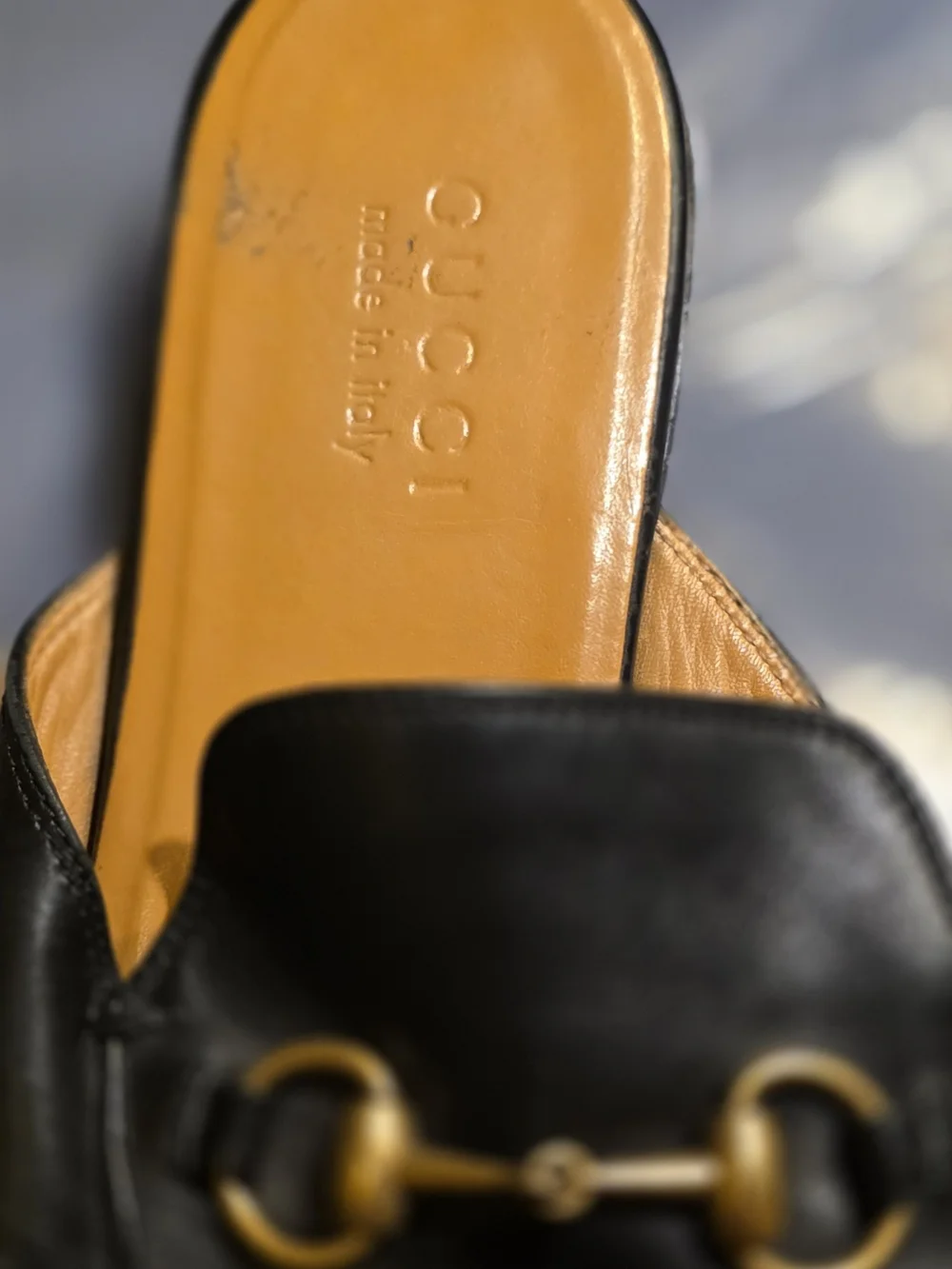 Gucci Black Leather Men’s Loafers Size 8
